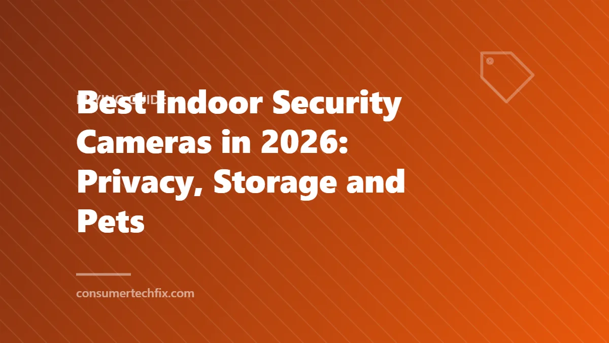 Best Indoor Security Cameras in 2026: Privacy, Storage and Pets
