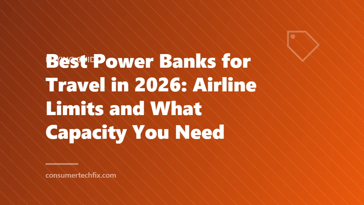 Best Power Banks for Travel in 2026: Airline Limits and What Capacity You Need