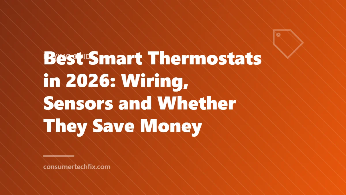 Best Smart Thermostats in 2026: Wiring, Sensors and Whether They Save Money