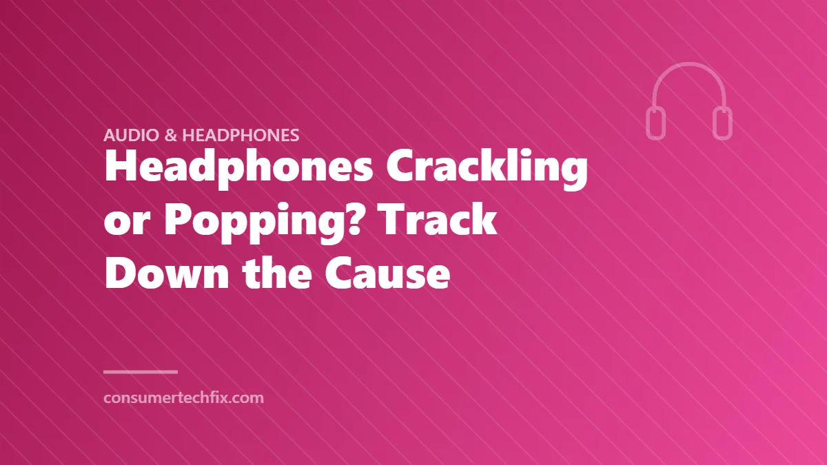 Headphones Crackling or Popping? Track Down the Cause