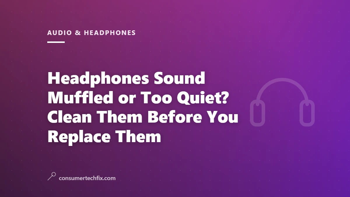 Headphones Sound Muffled or Too Quiet? Clean Them Before You Replace Them