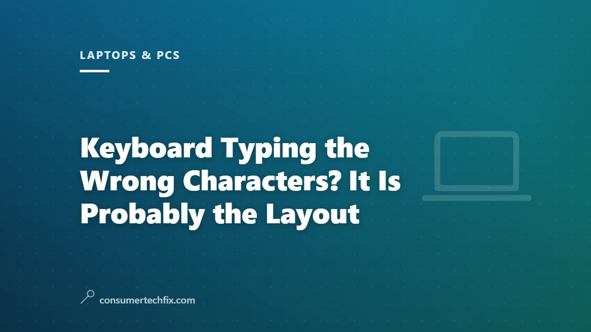 Keyboard Typing the Wrong Characters? It Is Probably the Layout
