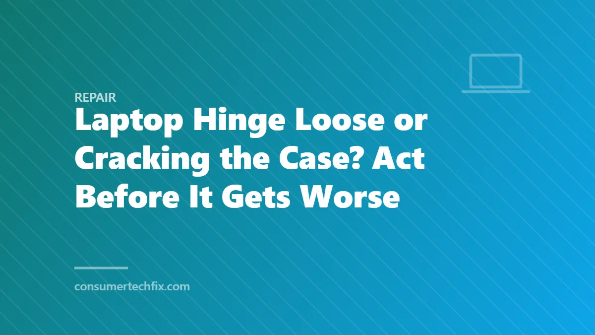 Laptop Hinge Loose or Cracking the Case? Act Before It Gets Worse