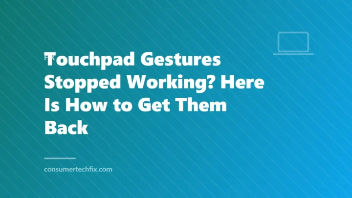 Touchpad Gestures Stopped Working? Here Is How to Get Them Back