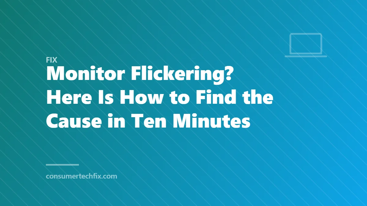 Monitor Flickering? Here Is How to Find the Cause in Ten Minutes