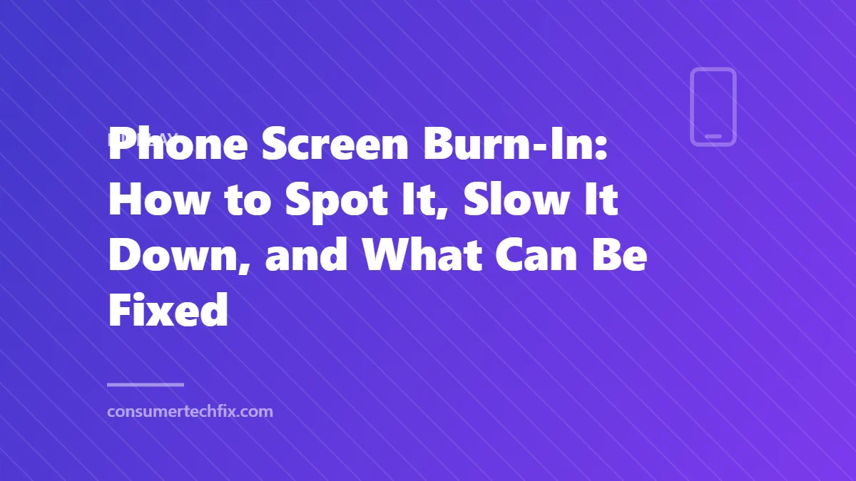 Phone Screen Burn-In: How to Spot It, Slow It Down, and What Can Be Fixed