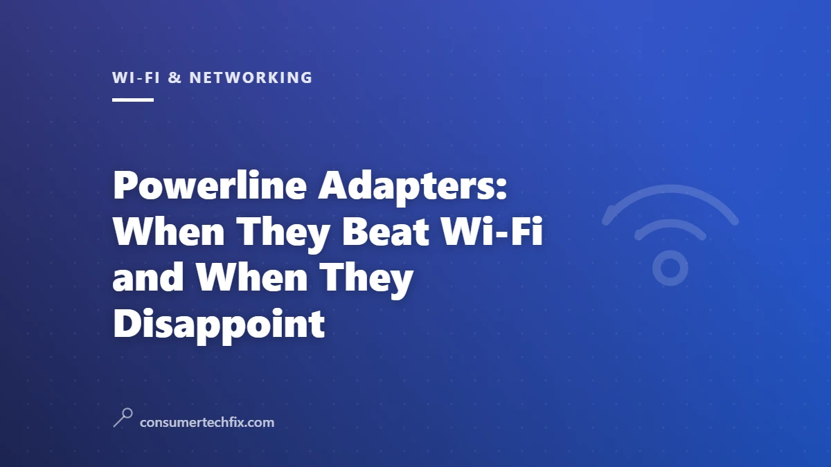 Powerline Adapters: When They Beat Wi-Fi and When They Disappoint