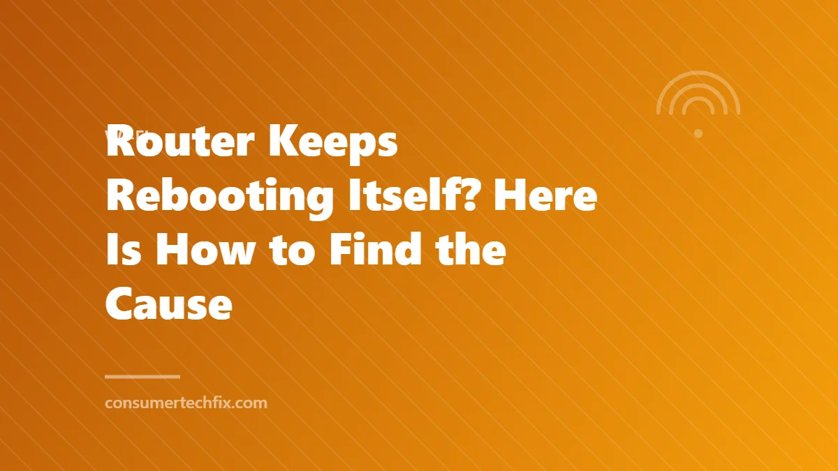 Router Keeps Rebooting Itself? Here Is How to Find the Cause
