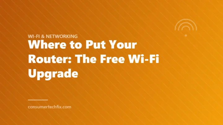 Where to Put Your Router: The Free Wi-Fi Upgrade