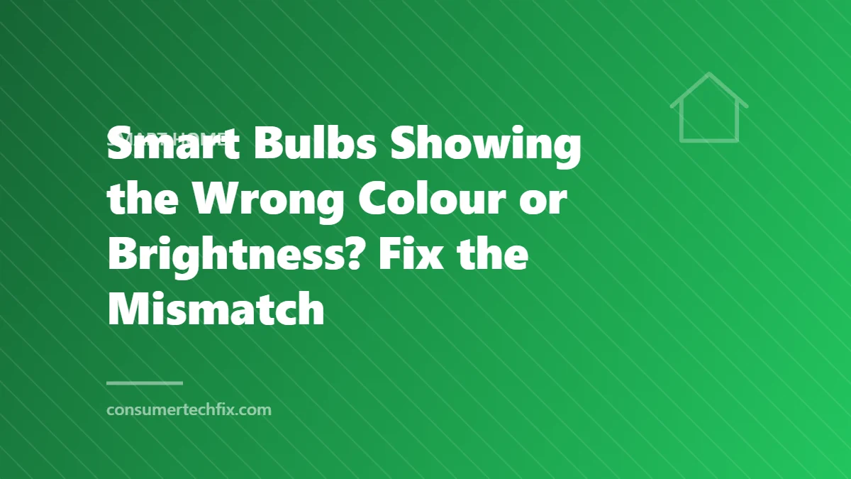 Smart Bulbs Showing the Wrong Colour or Brightness? Fix the Mismatch