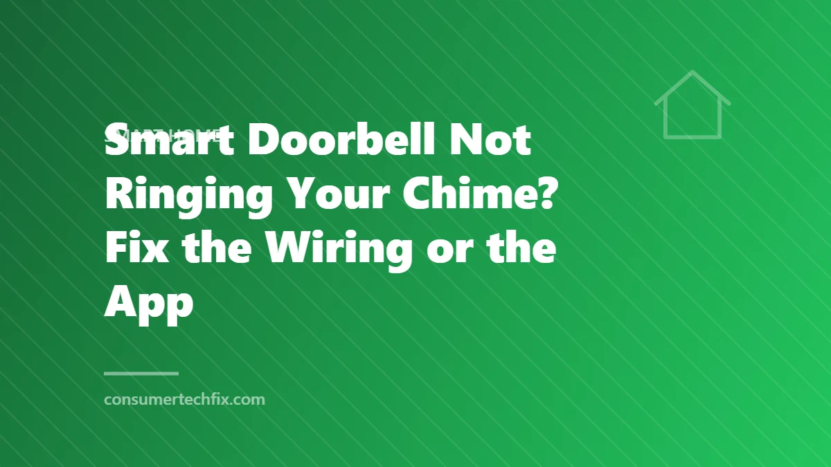 Smart Doorbell Not Ringing Your Chime? Fix the Wiring or the App