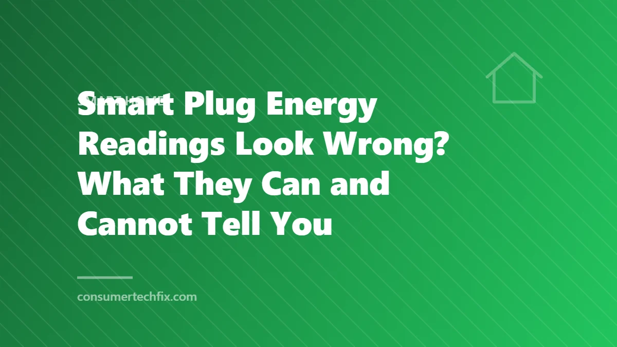 Smart Plug Energy Readings Look Wrong? What They Can and Cannot Tell You