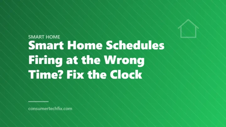Smart Home Schedules Firing at the Wrong Time? Fix the Clock