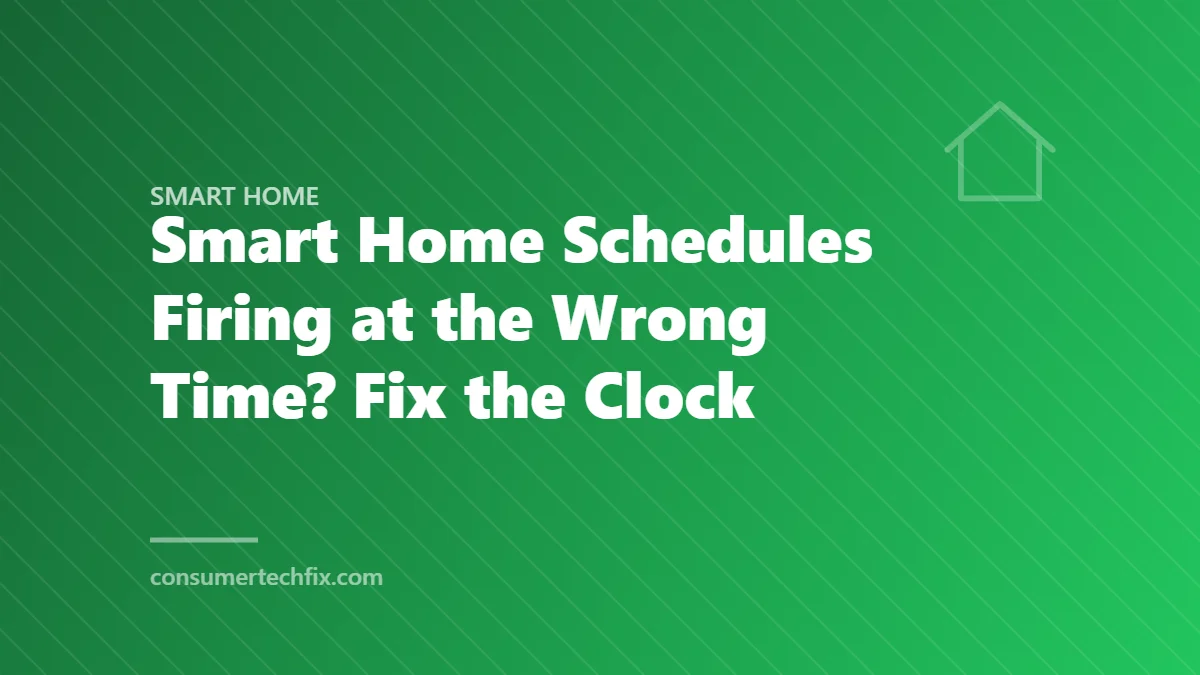 Smart Home Schedules Firing at the Wrong Time? Fix the Clock