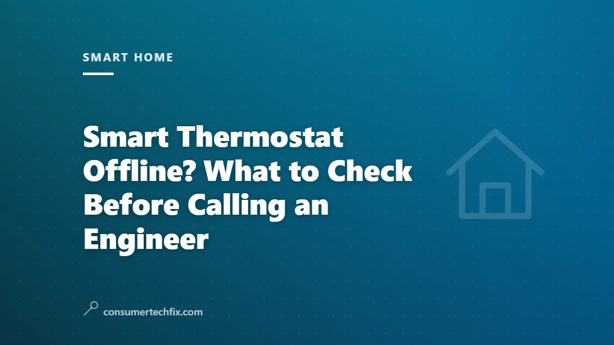 Smart Thermostat Offline? What to Check Before Calling an Engineer