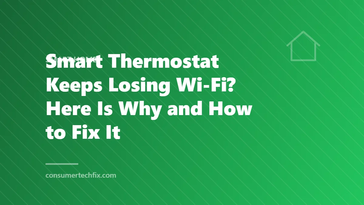 Smart Thermostat Keeps Losing Wi-Fi? Here Is Why and How to Fix It