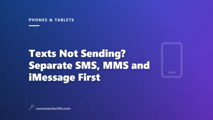 Texts Not Sending? Separate SMS, MMS and iMessage First