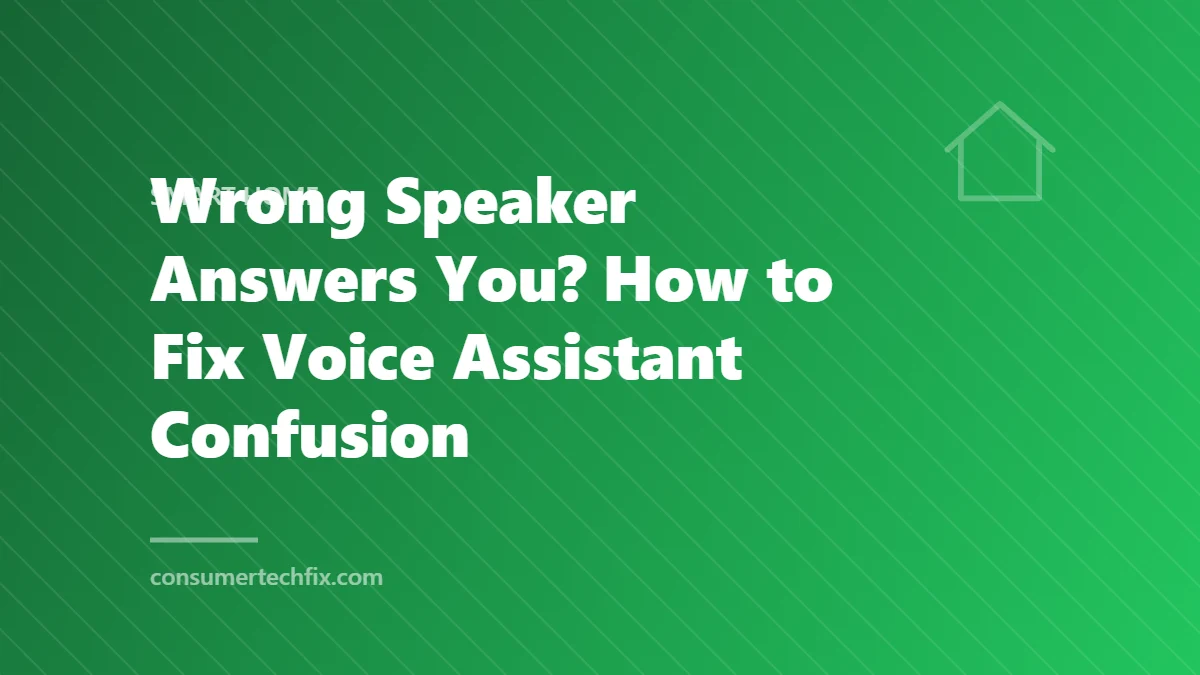 Wrong Speaker Answers You? How to Fix Voice Assistant Confusion