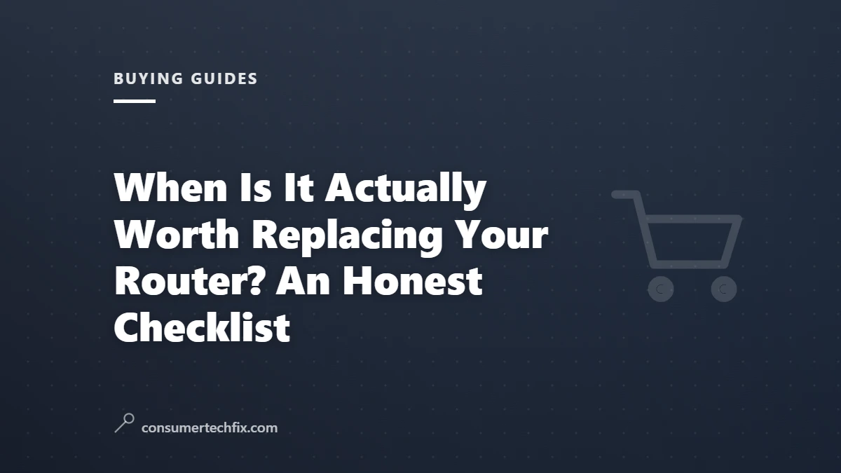 When Is It Actually Worth Replacing Your Router? An Honest Checklist