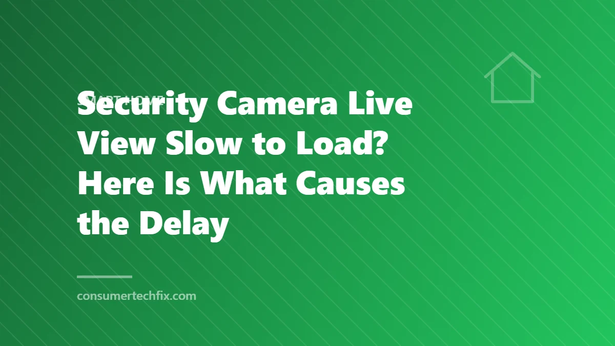 Security Camera Live View Slow to Load? Here Is What Causes the Delay