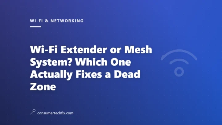 Wi-Fi Extender or Mesh System? Which One Actually Fixes a Dead Zone